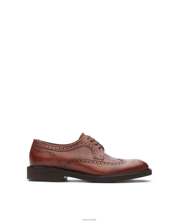 muži Lottusse obuv hnedá 0060N159 baltimore embossy grain teľacie derby