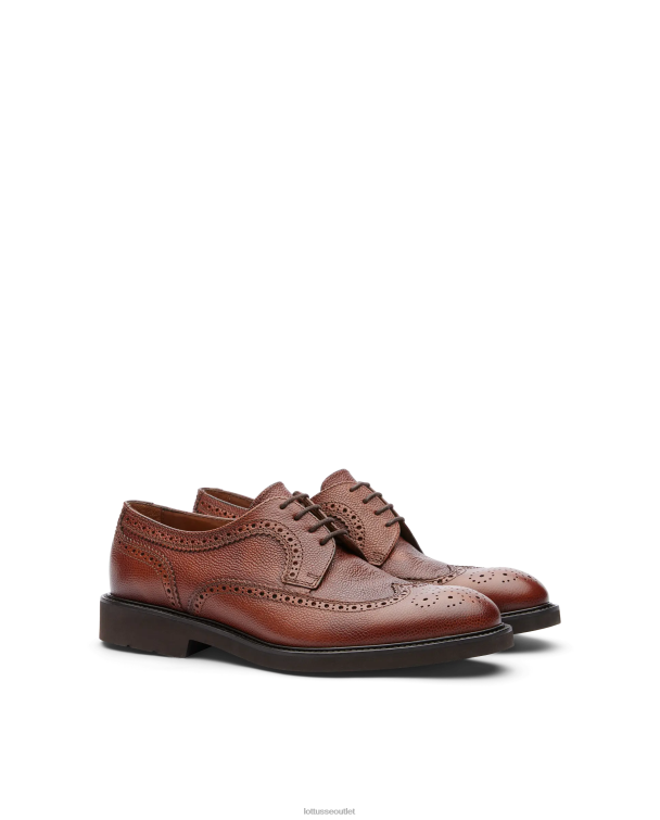 muži Lottusse obuv hnedá 0060N159 baltimore embossy grain teľacie derby