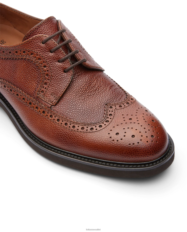 muži Lottusse obuv hnedá 0060N159 baltimore embossy grain teľacie derby