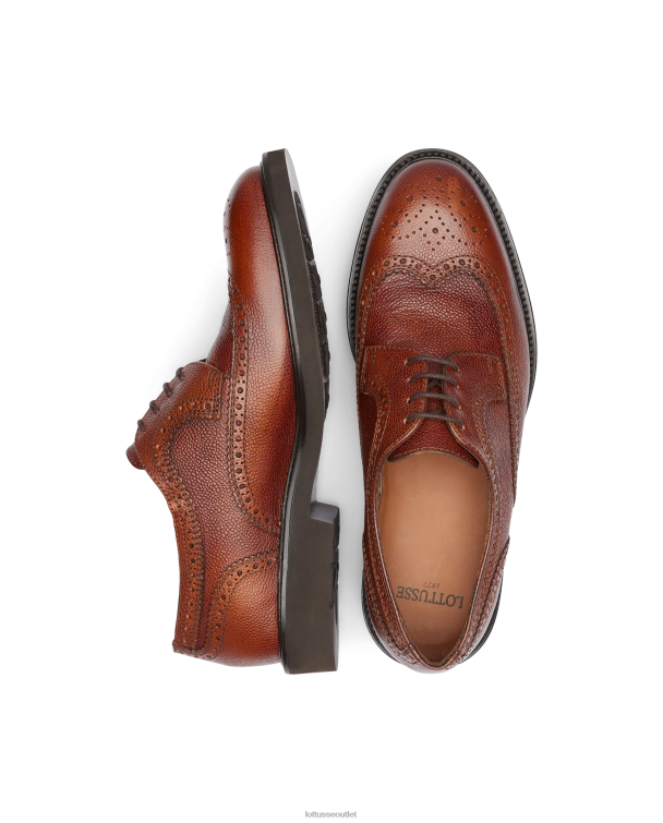 muži Lottusse obuv hnedá 0060N159 baltimore embossy grain teľacie derby
