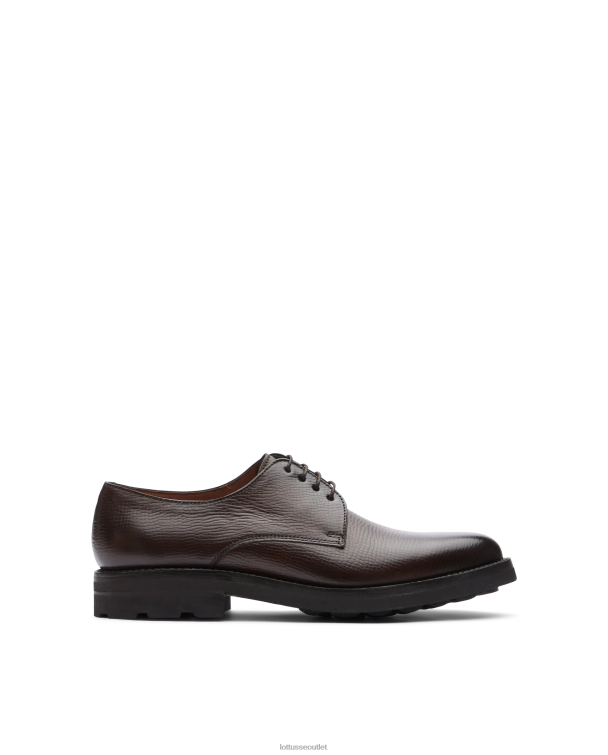 muži Lottusse obuv hnedá 0060N53 prémiový crust anilín embossy calf debry