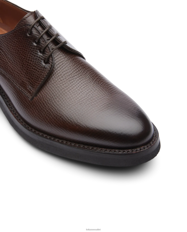 muži Lottusse obuv hnedá 0060N53 prémiový crust anilín embossy calf debry