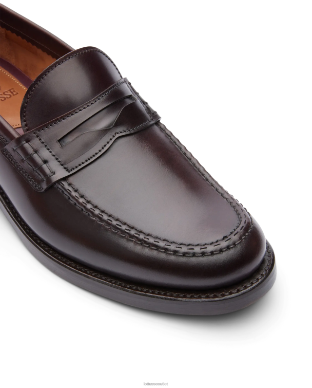 muži Lottusse obuv gaštanové 0060N60 kingstown shell horse cordovan čln topánky