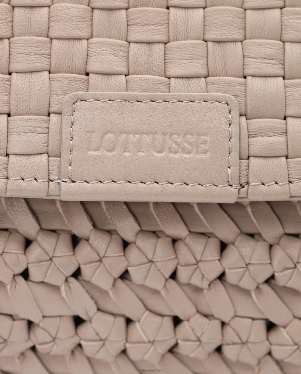 zber Lottusse príslušenstvo off white 0060N425 noodbag pletená praná taška s jahňacím vrchom