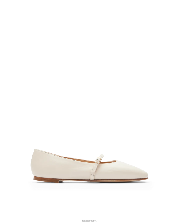 ženy Lottusse obuv off white 0060N268 goya mäkké jahňacie balerínky