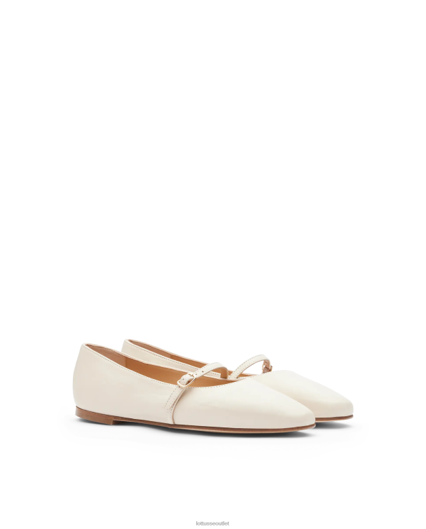 ženy Lottusse obuv off white 0060N268 goya mäkké jahňacie balerínky
