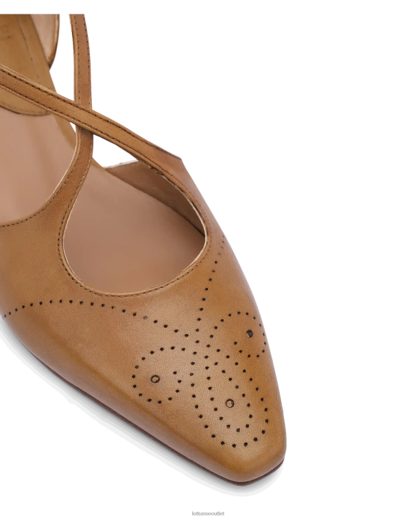 ženy Lottusse obuv olivovo zelená 0060N216 smithson crust anilínové teľacie baleríny