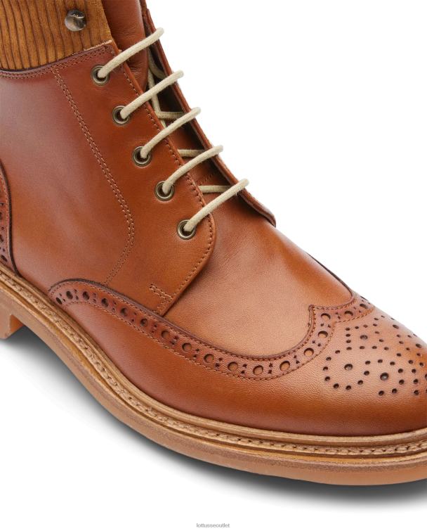 ženy Lottusse obuv hnedá 0060N202 walton crust anilin embossy lýtkové členkové topánky