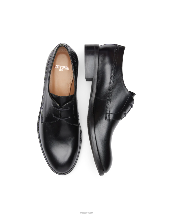 ženy Lottusse obuv čierna 0060N396 Clare plain teľa derby