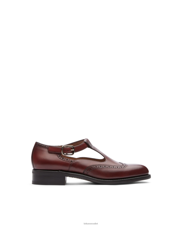 ženy Lottusse obuv gaštanové 0060N206 cambridge crust anilín embossy teľa mnísi