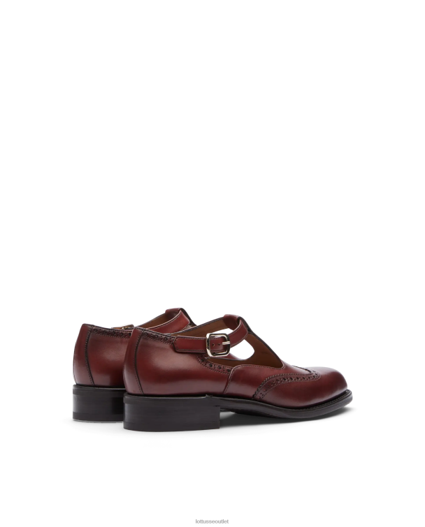 ženy Lottusse obuv gaštanové 0060N206 cambridge crust anilín embossy teľa mnísi
