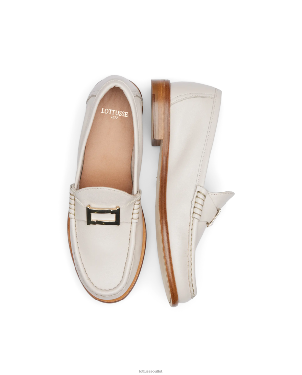 ženy Lottusse obuv off white 0060N235 lara grain mäkké teľacie mokasíny