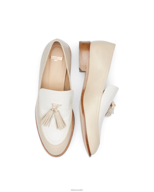 ženy Lottusse obuv off white 0060N243 claire plain teľa mokasíny