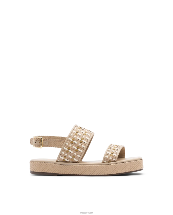ženy Lottusse obuv off white 0060N321 špeciálne zapletané kozie sandále