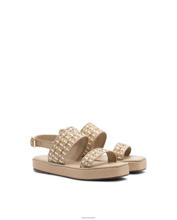 ženy Lottusse obuv off white 0060N321 špeciálne zapletané kozie sandále