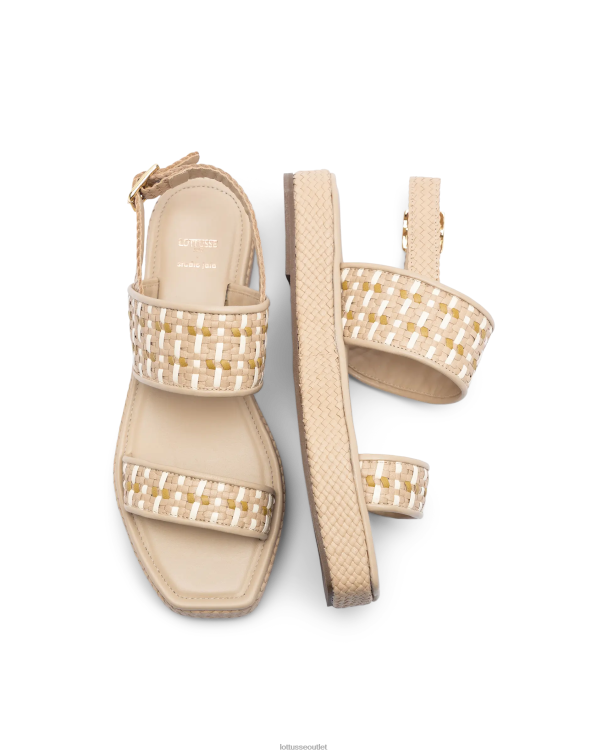 ženy Lottusse obuv off white 0060N321 špeciálne zapletané kozie sandále