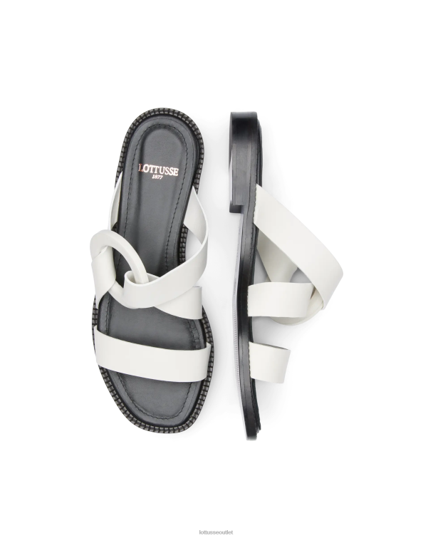 ženy Lottusse obuv off white 0060N247 etnické jednoduché lýtkové sandále