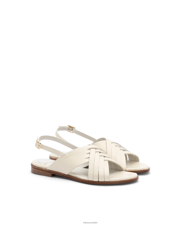 ženy Lottusse obuv off white 0060N256 nylonové mäkké jahňacie sandále