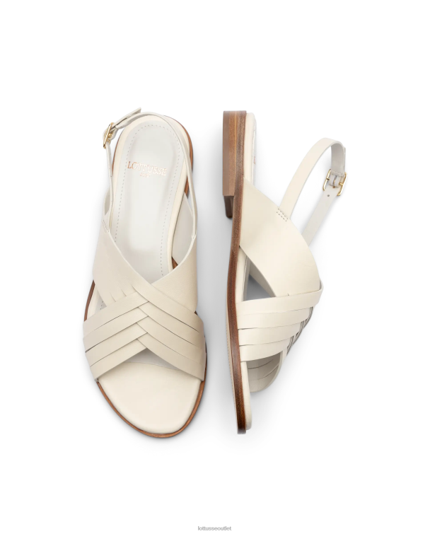 ženy Lottusse obuv off white 0060N256 nylonové mäkké jahňacie sandále