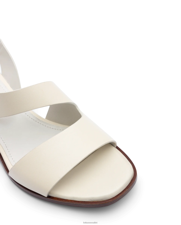 ženy Lottusse obuv off white 0060N257 nylo sandále na lýtka z hladkého zrna