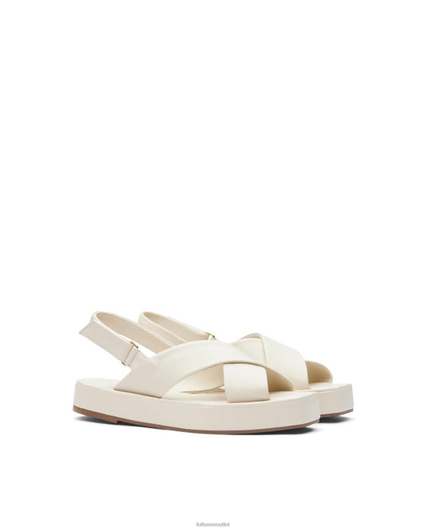 ženy Lottusse obuv off white 0060N261 mäkké sandále steffy lamb