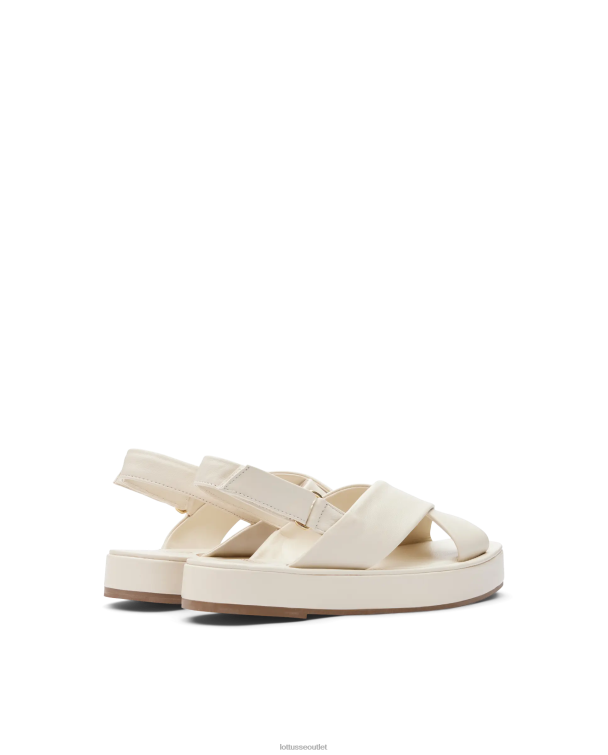 ženy Lottusse obuv off white 0060N261 mäkké sandále steffy lamb