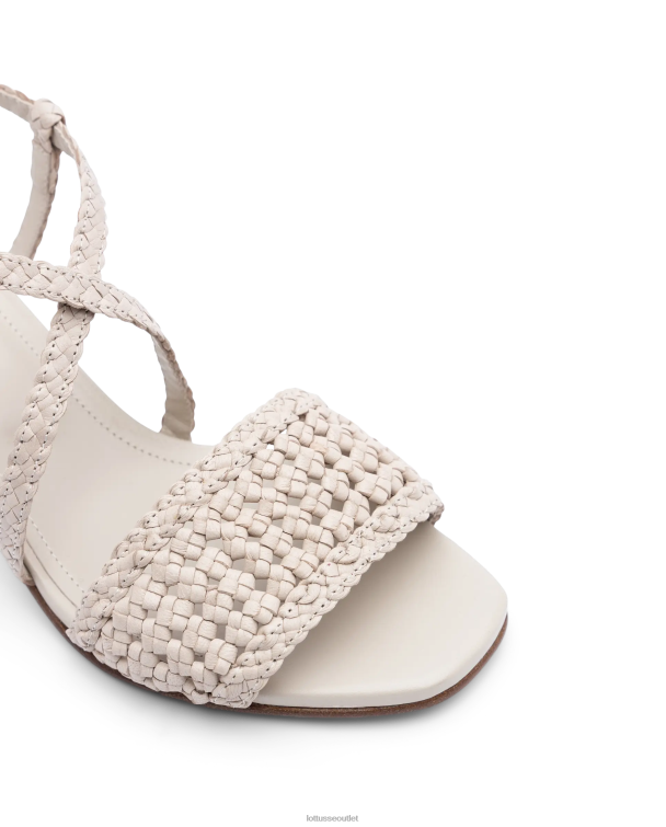 ženy Lottusse obuv off white 0060N316 letné sandále z jahňacej sieťoviny