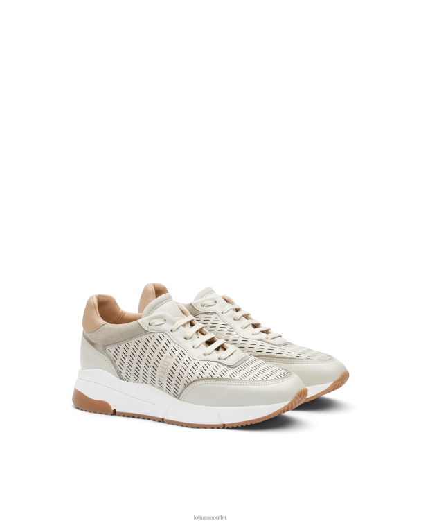 ženy Lottusse obuv off white 0060N304 mäkké tenisky diana na lýtkach