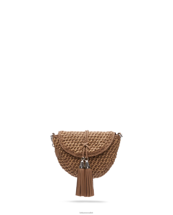 ženy Lottusse príslušenstvo hnedá 0060N340 noodbag merino lamb mäkká crossbody kabelka