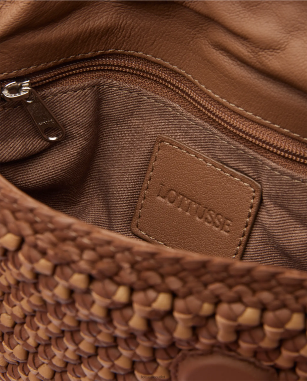 ženy Lottusse príslušenstvo hnedá 0060N340 noodbag merino lamb mäkká crossbody kabelka