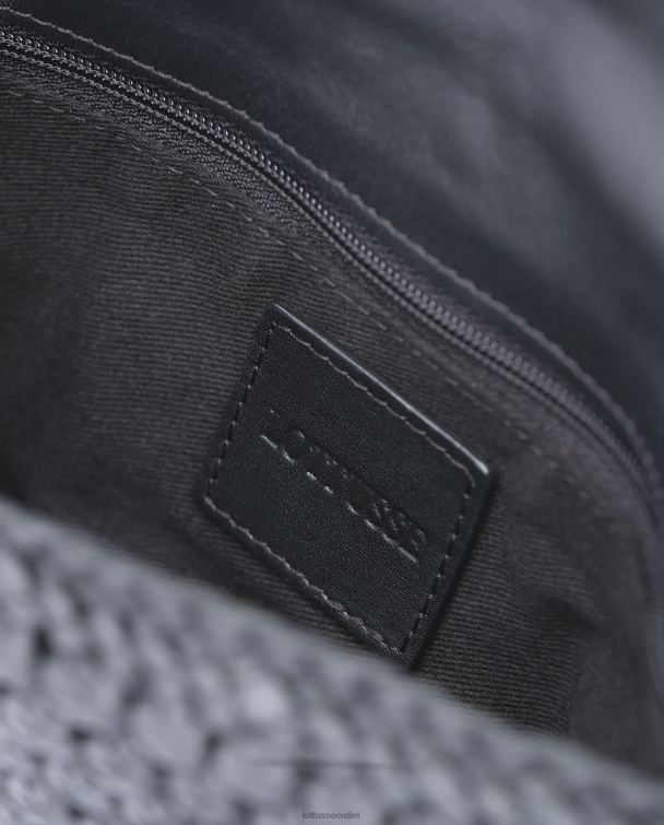 ženy Lottusse príslušenstvo čierna 0060N336 noodbag merino lamb mäkká crossbody kabelka