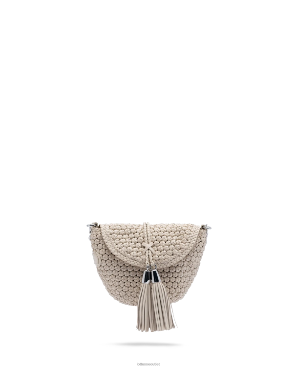ženy Lottusse príslušenstvo off white 0060N337 noodbag merino lamb mäkká crossbody kabelka