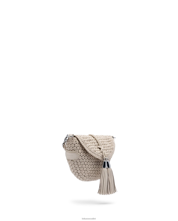 ženy Lottusse príslušenstvo off white 0060N337 noodbag merino lamb mäkká crossbody kabelka