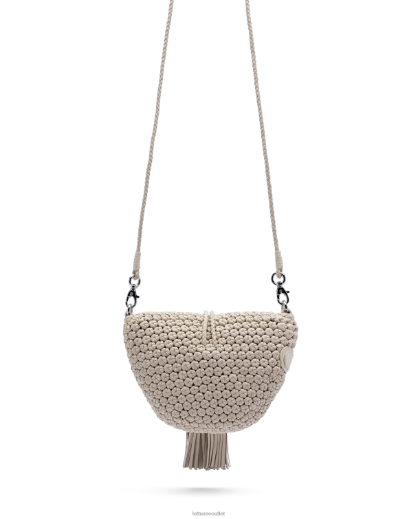ženy Lottusse príslušenstvo off white 0060N337 noodbag merino lamb mäkká crossbody kabelka