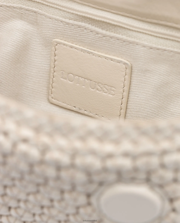 ženy Lottusse príslušenstvo off white 0060N337 noodbag merino lamb mäkká crossbody kabelka