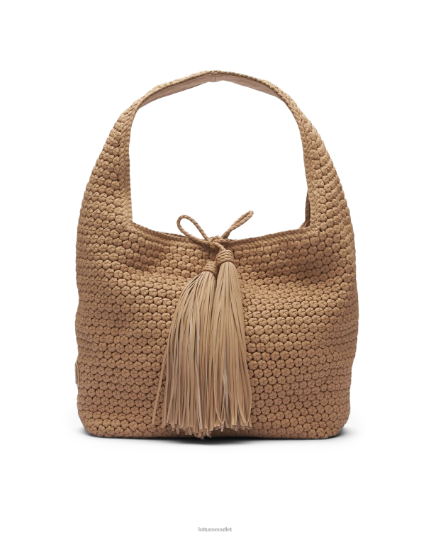 ženy Lottusse príslušenstvo béžová 0060N343 noodbag natural merino jahňacie mäkké hobo