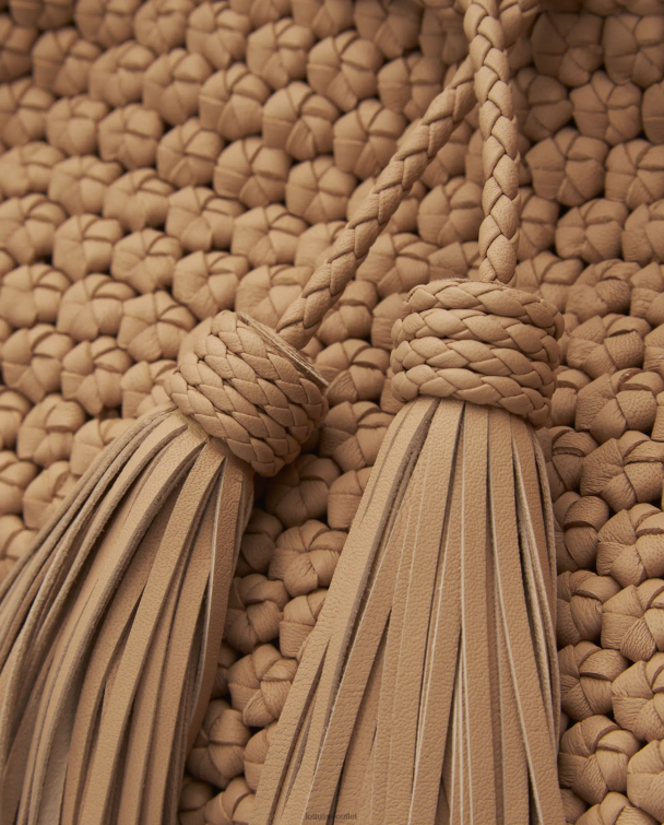 ženy Lottusse príslušenstvo béžová 0060N343 noodbag natural merino jahňacie mäkké hobo