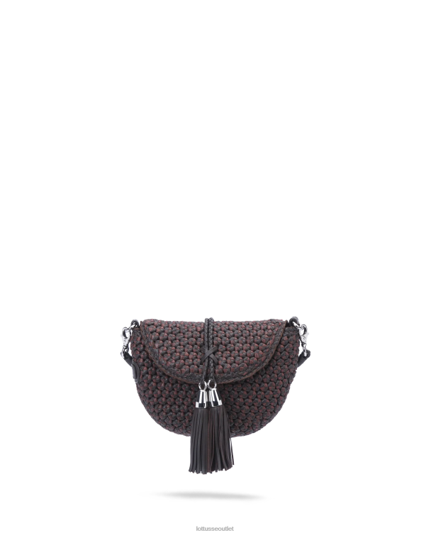 ženy Lottusse príslušenstvo moka 0060N374 noodbag viacfarebná jahňacia crossbody noodbag